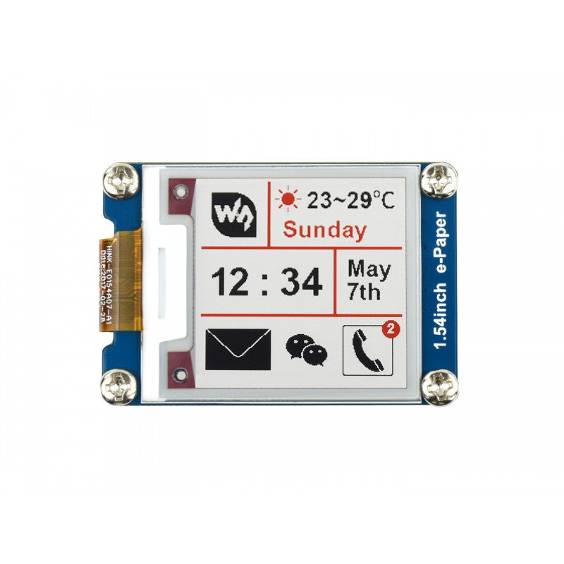 1.54inch E-Ink display module 200x200, three-color SKU: 13338
