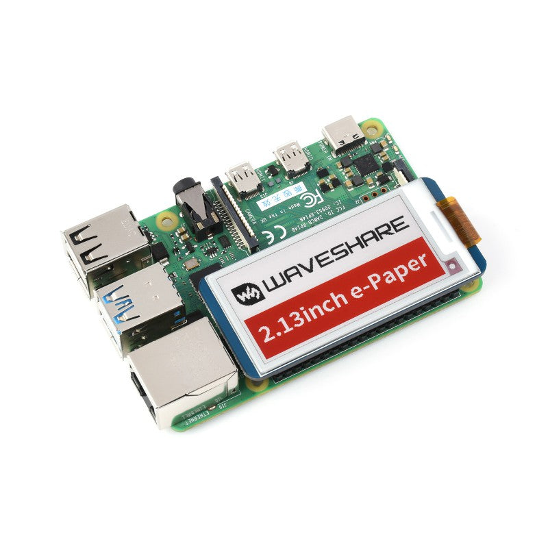 2.13inch E-Paper HAT (B), 250x122, Red/Black/White, SPI Interface SKU: 13448