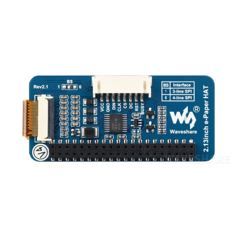 2.13inch E-Paper HAT (B), 250x122, Red/Black/White, SPI Interface SKU: 13448
