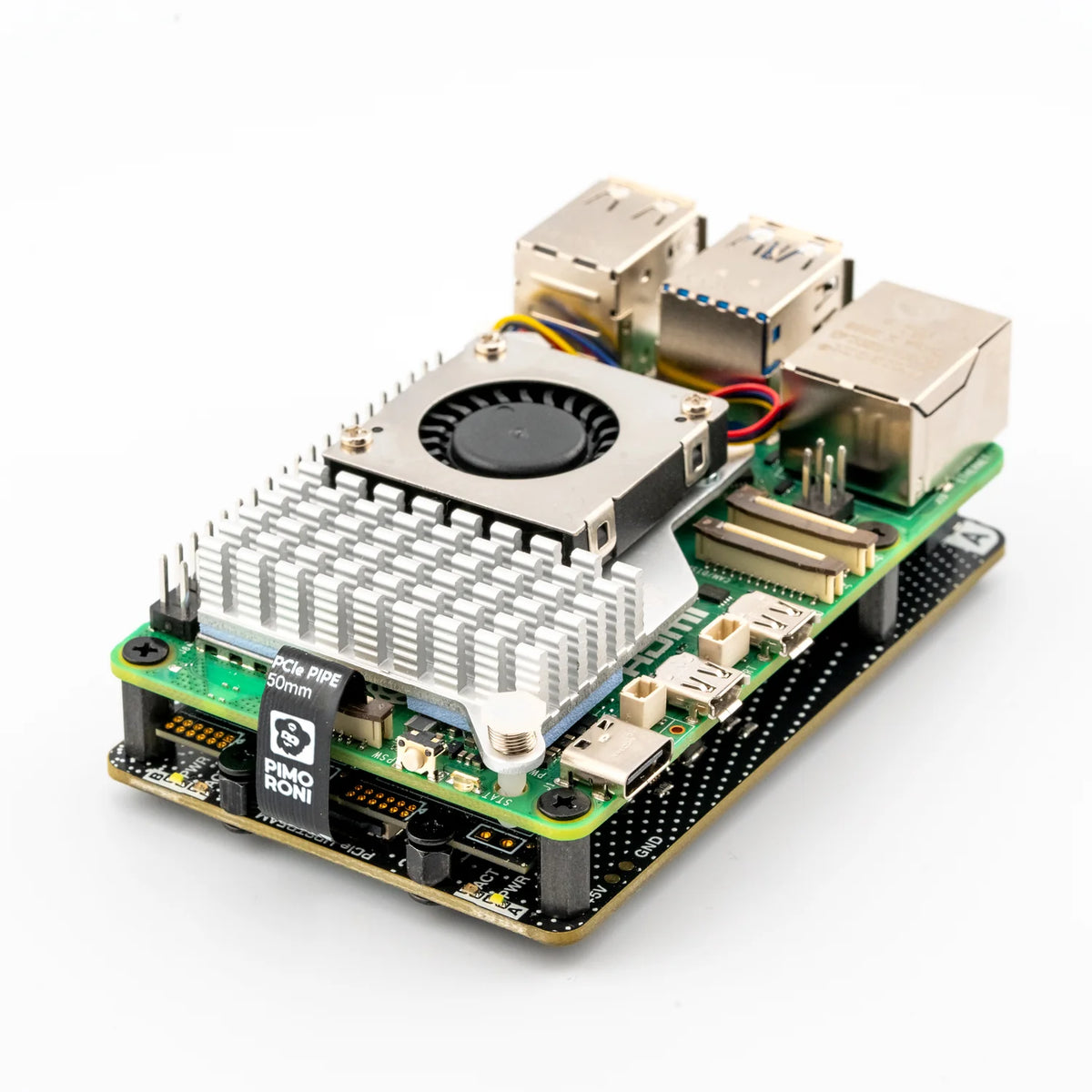 Pimoroni NVMe Base Duo Speichererweiterung für Raspberry Pi 5, 2x M-Key Slot, PCIe Gen 2 Switch