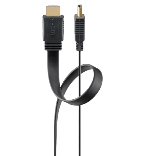 HDMI auf HDMI Flachkabel 3m schwarz