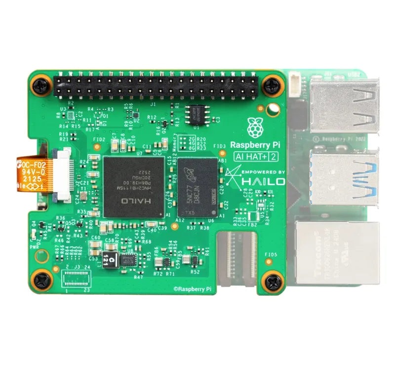 Raspberry Pi AI HAT+ 2, 40 TOPS, Hailo 10H Accelerator