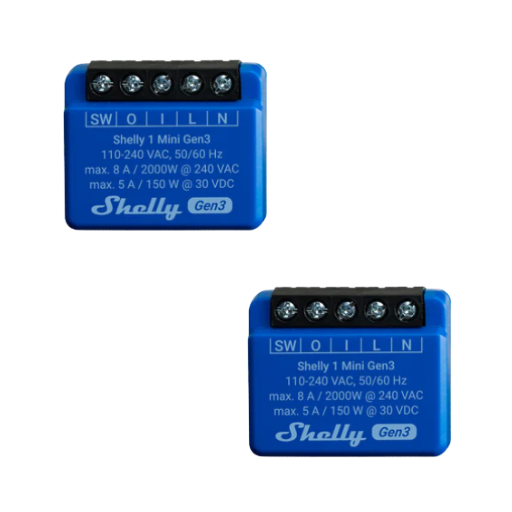 Shelly 1 Mini Gen3 (2-pack)