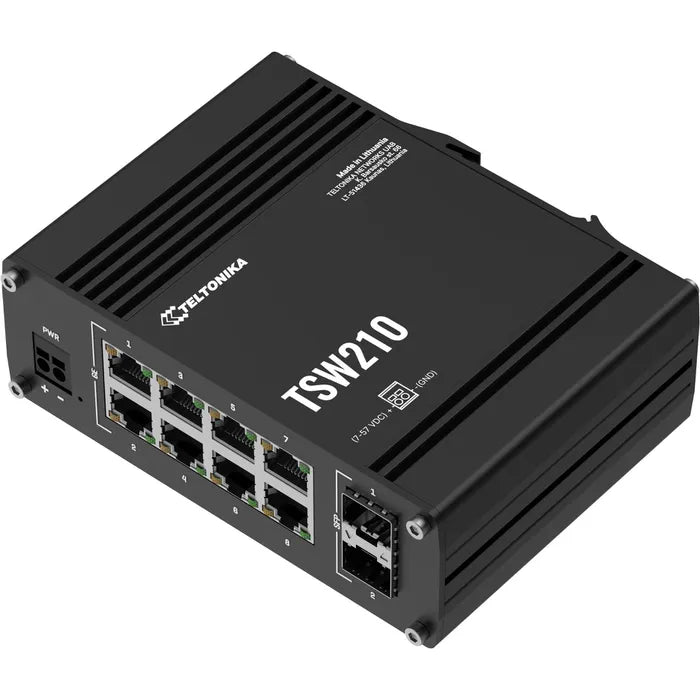 Teltonika Switch Gigabit TSW210, 8-port, 1 Gbit/s, 2x SFP