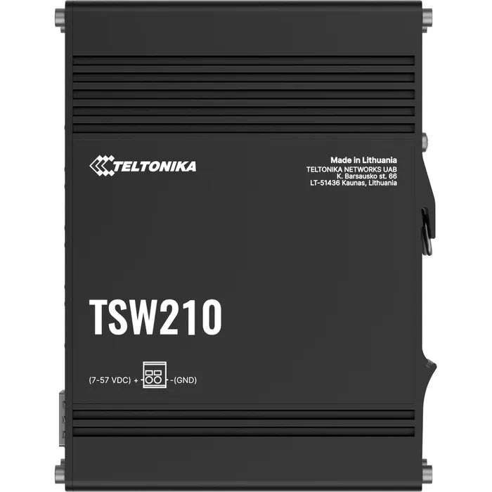Teltonika Switch Gigabit TSW210, 8-port, 1 Gbit/s, 2x SFP