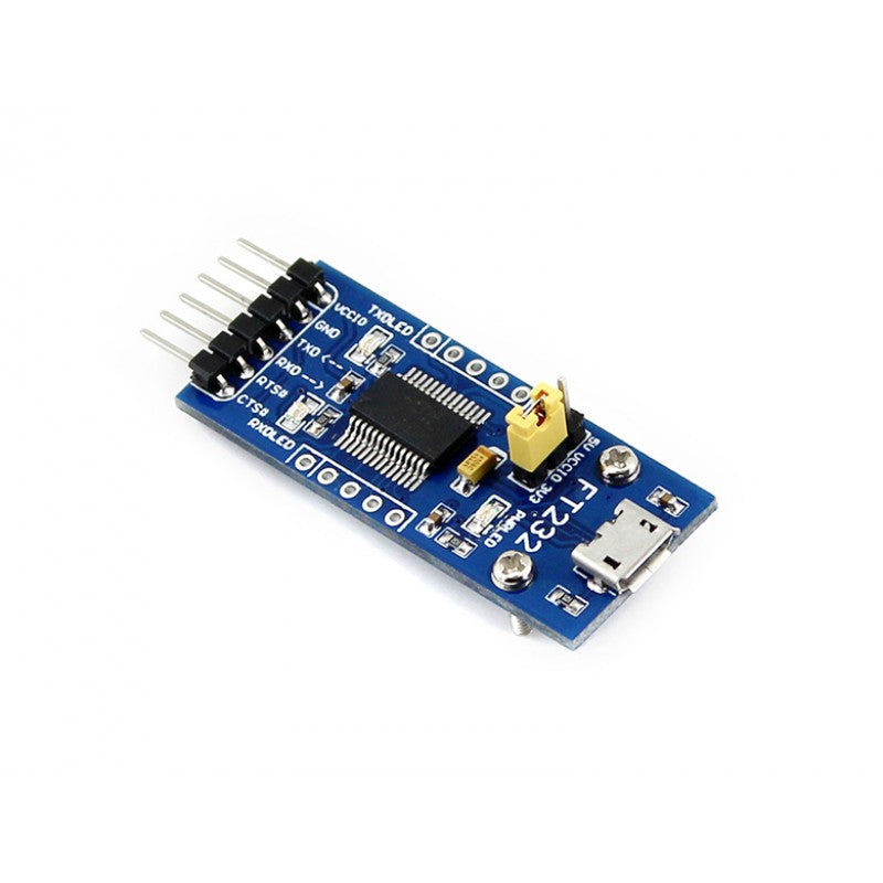 FT232 USB UART Board (micro), USB To TTL (UART) Communication Module SKU: 11324