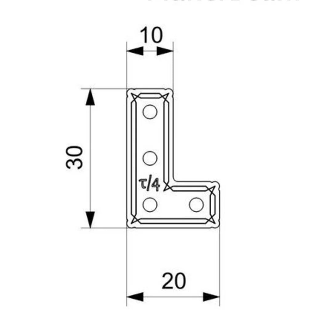 MakerBeam - 10x10mm 90-Grad-Halterungen, 12 Stück