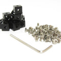 MakerBeam - 10x10mm Eckwürfel Schwarz, 12 Stück