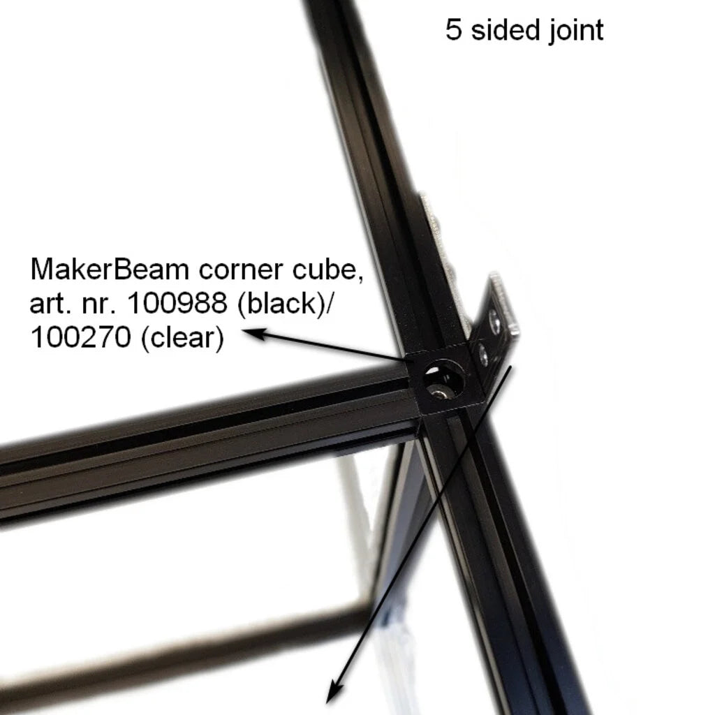 MakerBeam - 10x10mm Eckwürfel Silber, 12 Stück