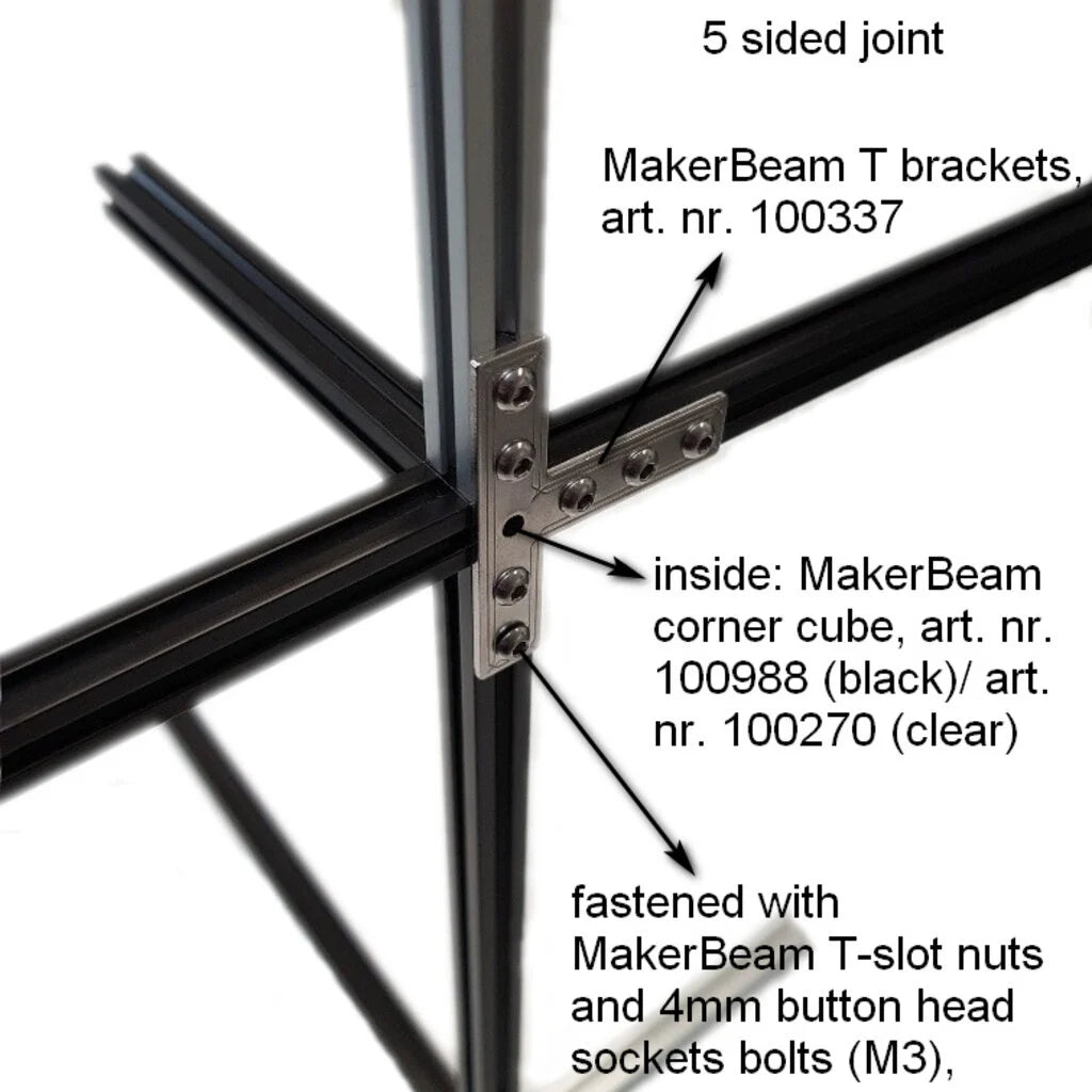 MakerBeam - 10x10mm Eckwürfel Silber, 12 Stück
