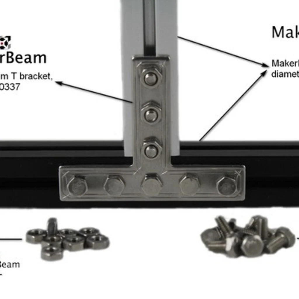 MakerBeam - 10x10mm T Halterungen, 12 Stück