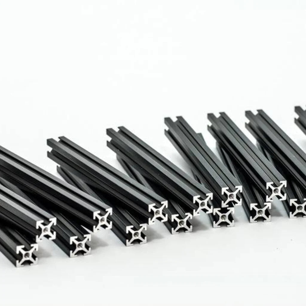 MakerBeam - 10x10mm, 16 Stück, 100mm, Schwarz, eloxiert