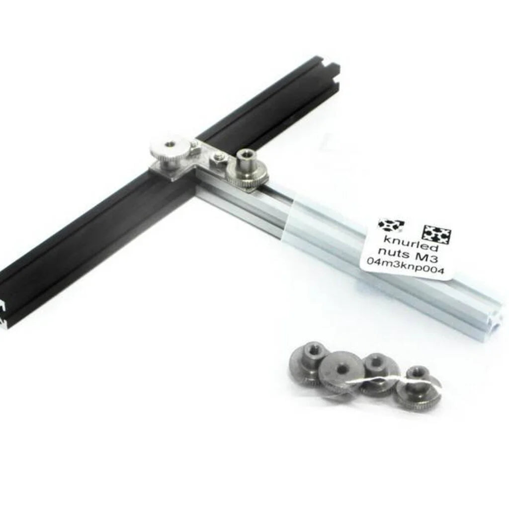 MakerBeam - 10x10mm M3 gerüffelte Muttern, 4 Stück