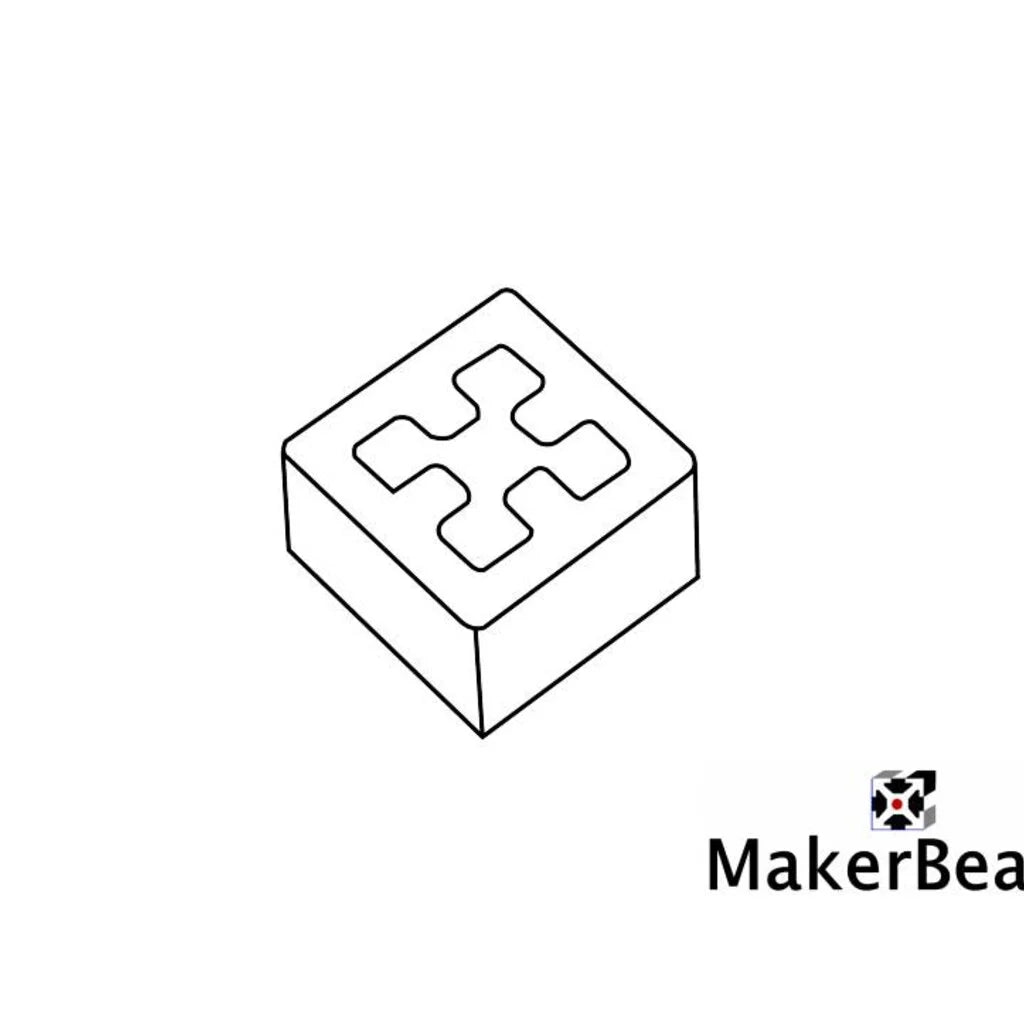MakerBeam - 10x10mm Endkappen Schwarz 3D Gedruckt, 4 Stück