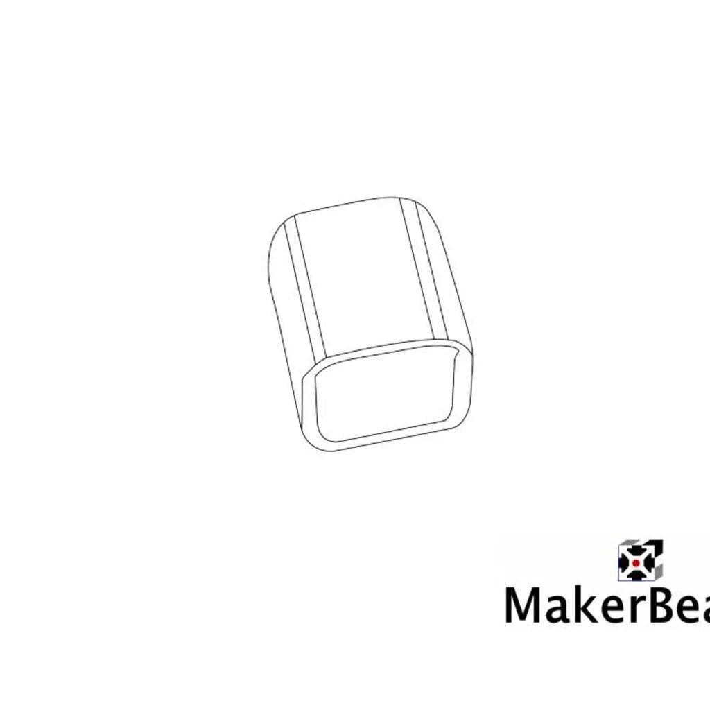 MakerBeam - 10x10mm Vinyl-Endkappen Schwarz, 4 Stück