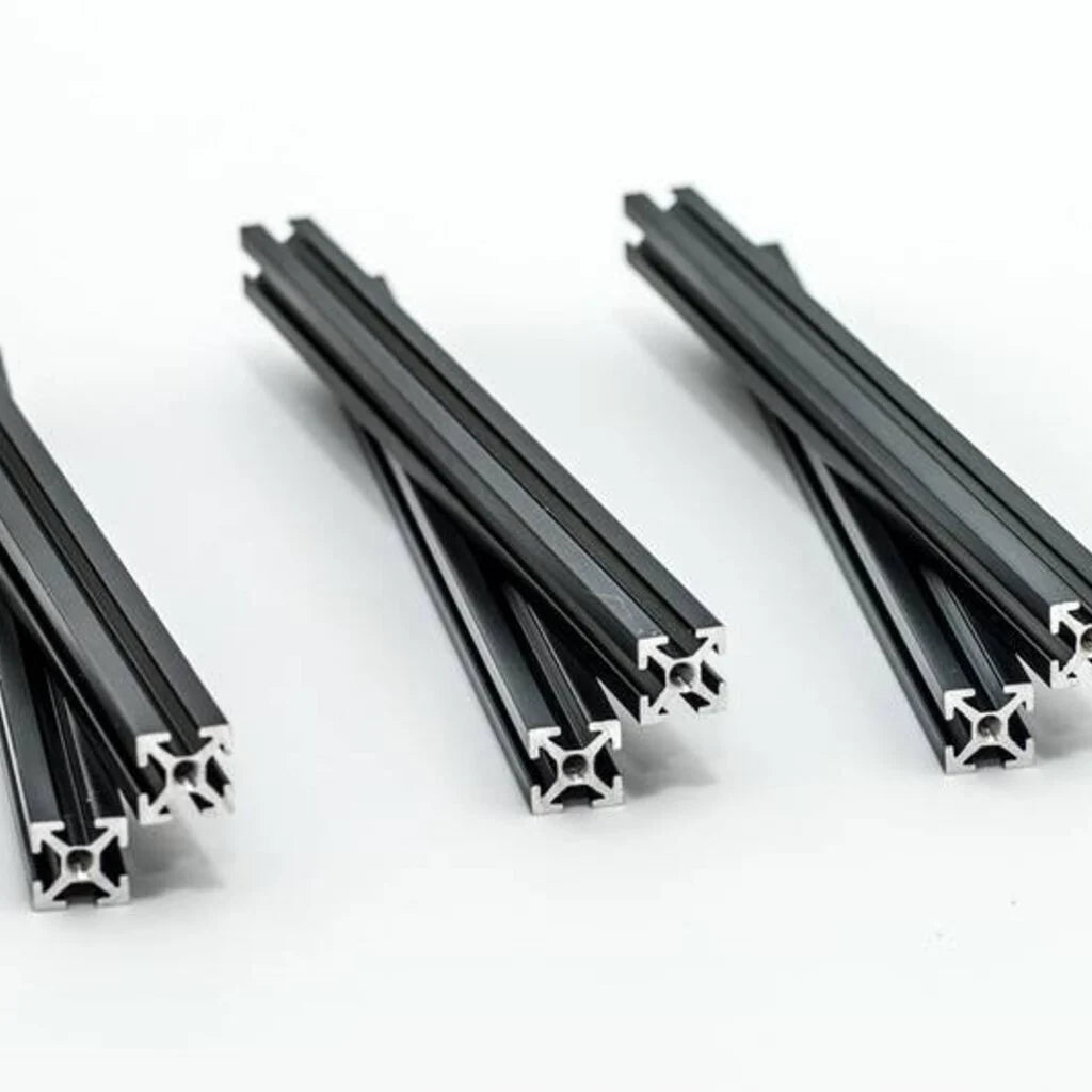 MakerBeam - 10x10mm, 6 Stück, 150mm, Schwarz, eloxiert