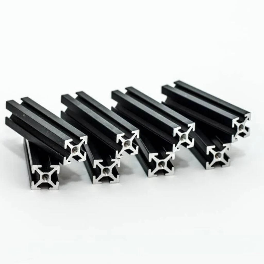 MakerBeam - 10x10mm, 8 Stück, 40mm, Schwarz, eloxiert