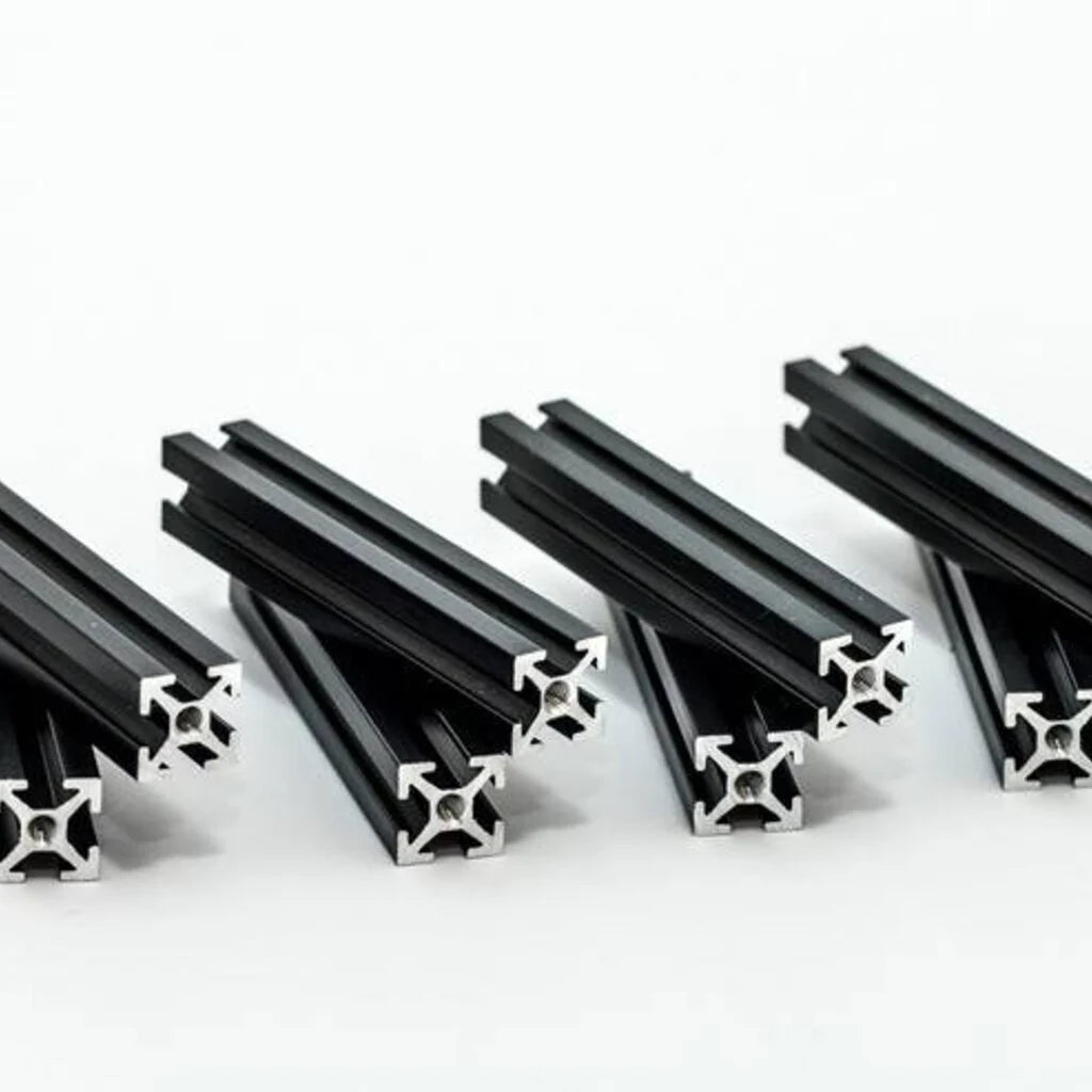 MakerBeam - 10x10mm, 8 Stück, 60mm, Schwarz, eloxiert