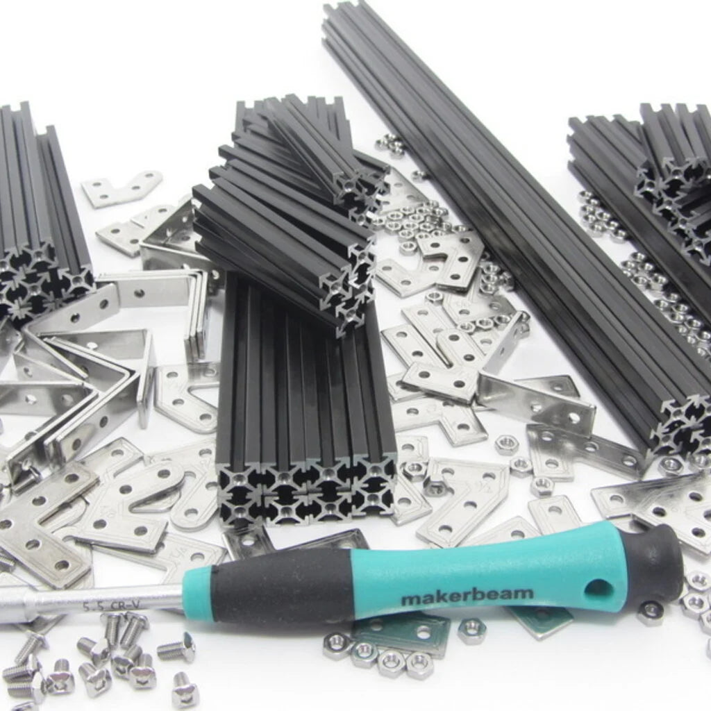 MakerBeam - 10x10mm Black Premium MakerBeam Starter Kit