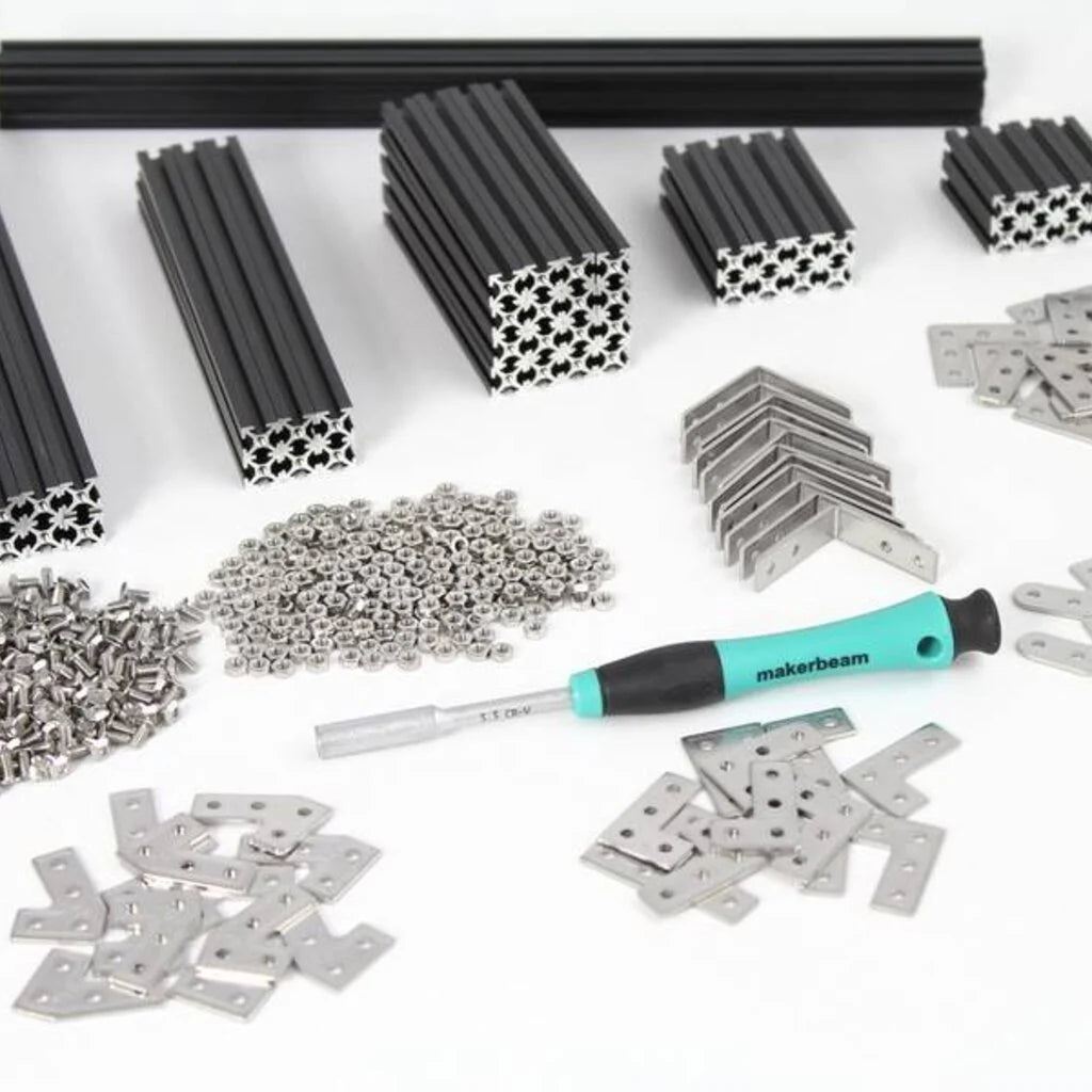 MakerBeam - 10x10mm Black Starter Kit Regular MakerBeam