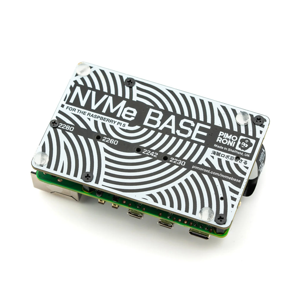 Pimoroni NVMe Base für Raspberry Pi 5, PCIe, M-Key NVMe SSD Unterstützung