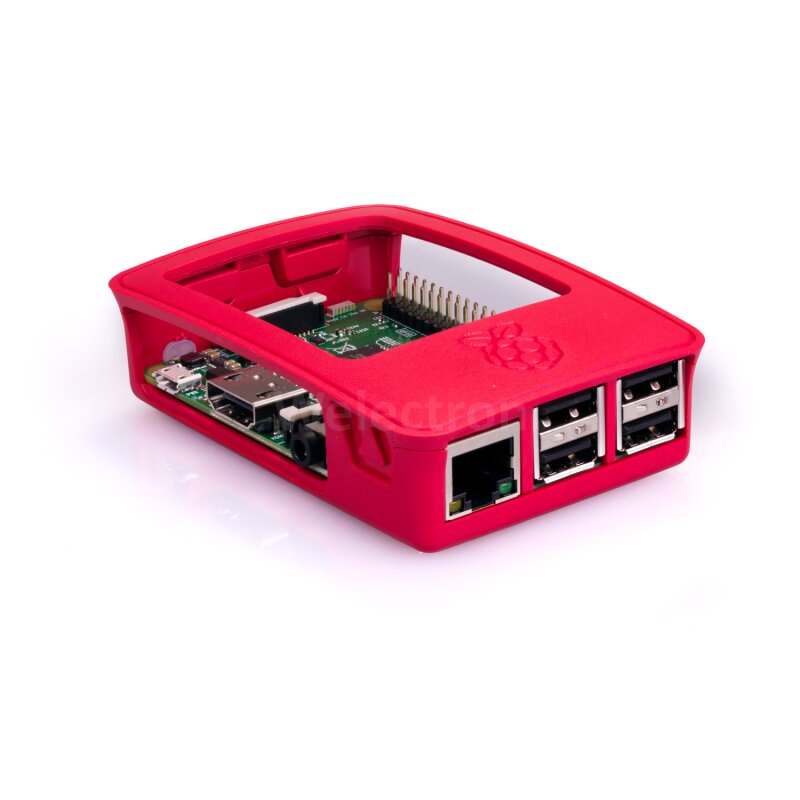 offizielles Raspberry Pi Gehäuse rot/weiß für 3 Modell B / B+
