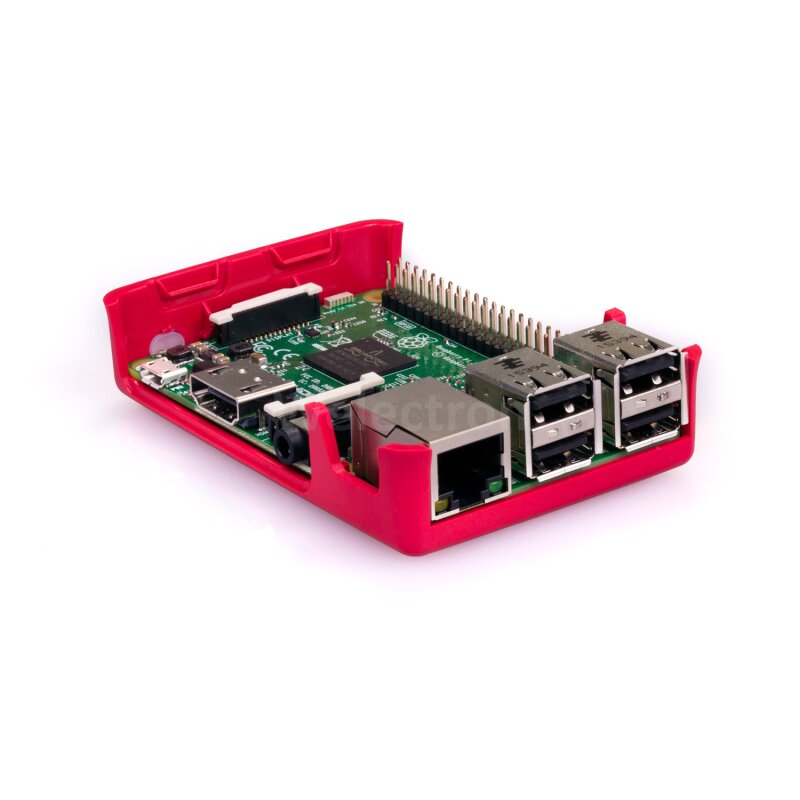 offizielles Raspberry Pi Gehäuse rot/weiß für 3 Modell B / B+