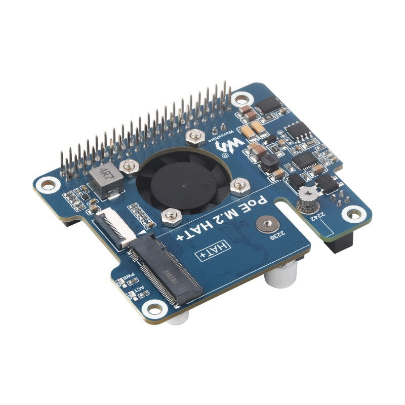 Waveshare PoE M.2 HAT Plus – Raspberry Pi 5 mit SSD & PoE SKU: 28411