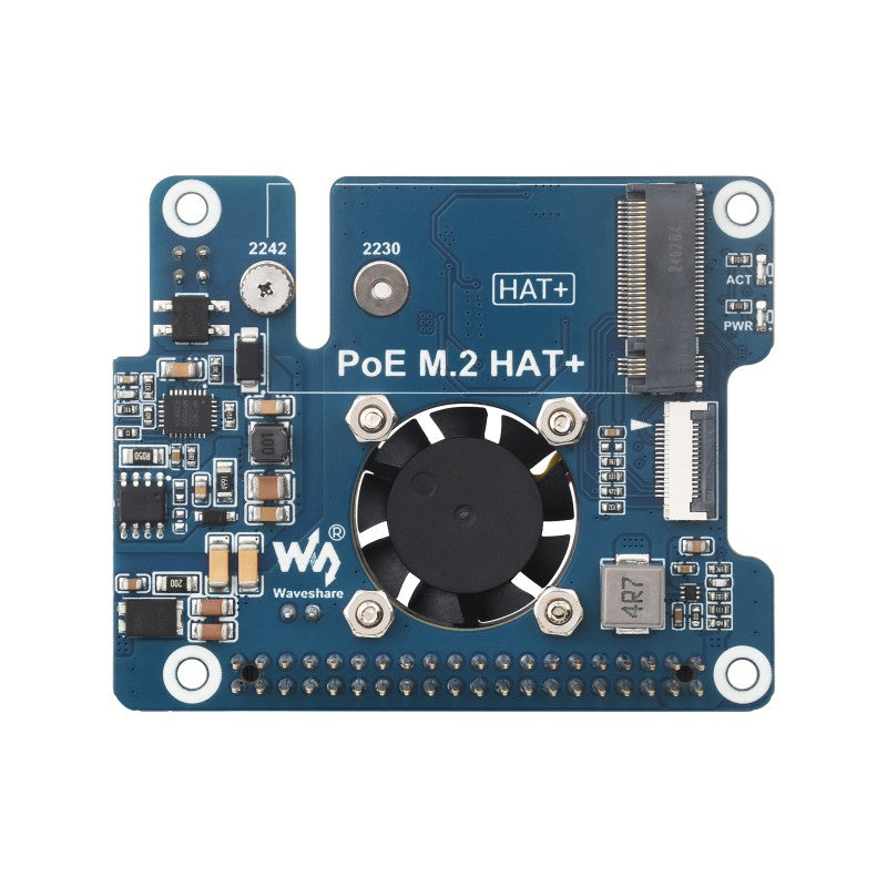 Waveshare PoE M.2 HAT Plus – Raspberry Pi 5 mit SSD & PoE SKU: 28411
