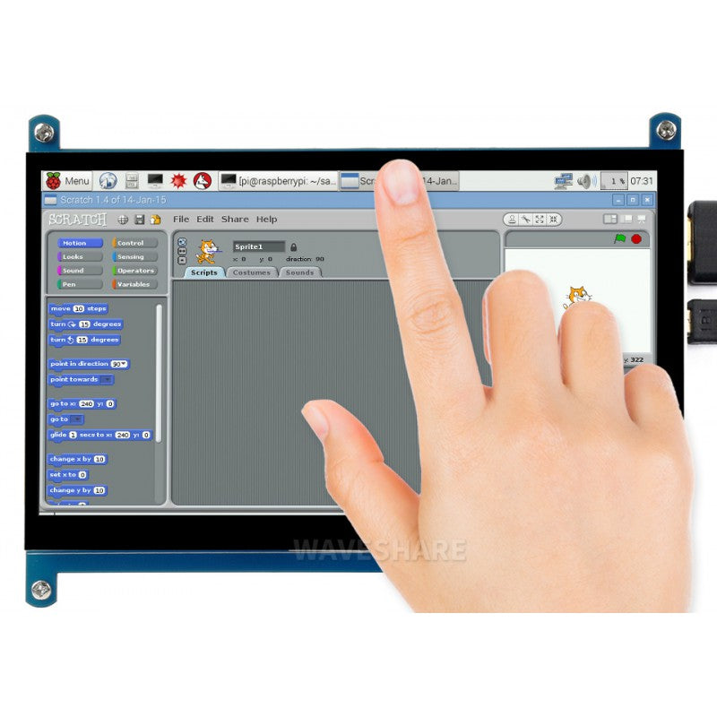 Waveshare 7inch HDMI LCD - 1024×600 Touchscreen SKU: 11199